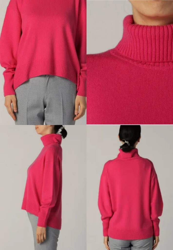 ロートレアモンのピンクのニットセーター