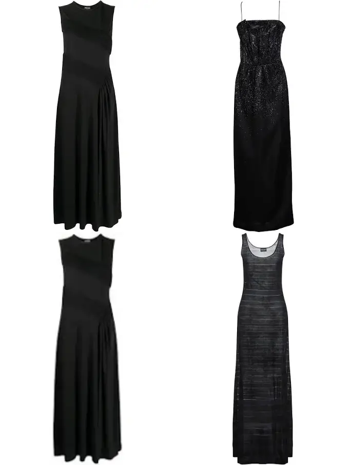 アルマーニ ブラック ロングドレス